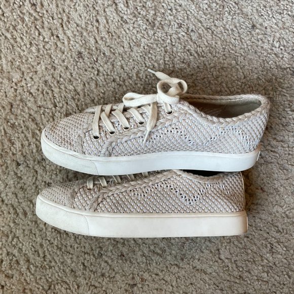 Sam Edelman Elena Fabric Sneaker Summer Sand Sz 7.5 - Picture 4 of 7